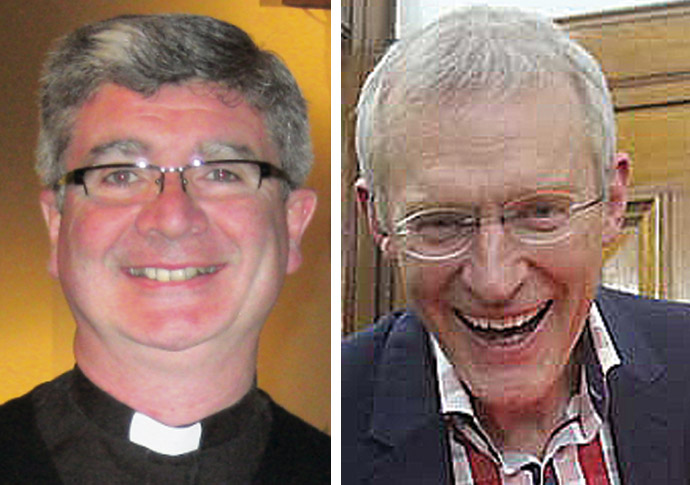 Father Gerard King and Jeremy Vine