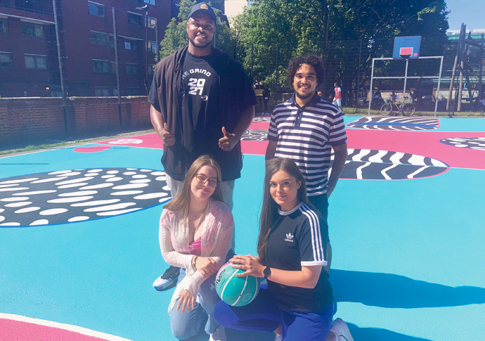 Hoop & glory! Court is spruced up for basketball Joseph Grimaldi Park basketball court 1-1