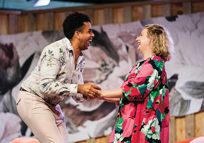 Review: The Game of Love and Chance, at Arcola Outside Michael Lyle and Beth Lilly in Game of Love and Chance credit Alex Brenner