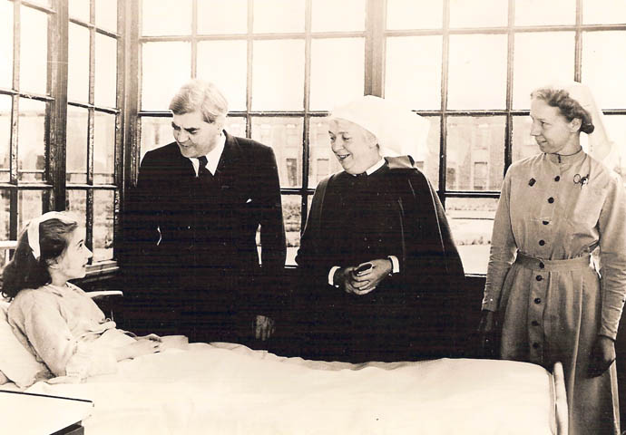 Aneurin Bevan visits a ward on the NHS opening day in 1948