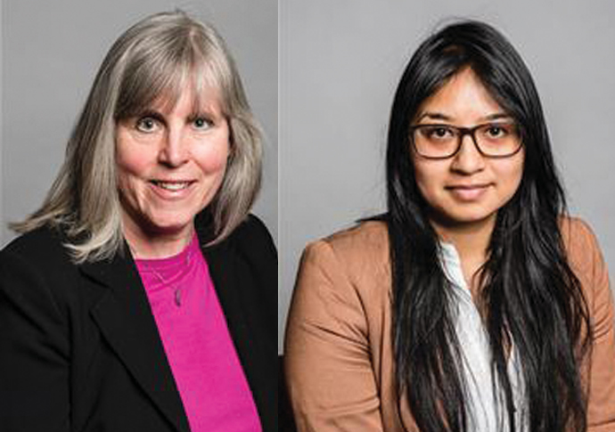 Cllr Tricia Clarke (left) and Cllr Roulin Khondoker