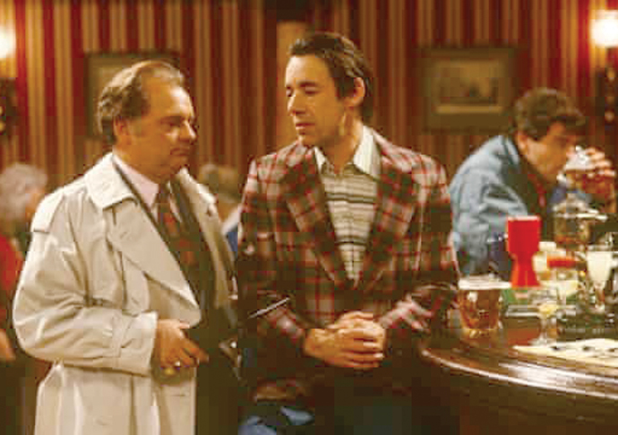 Rodders, get us a pint of lager! Del Boy and Trigger in the Nag's Head