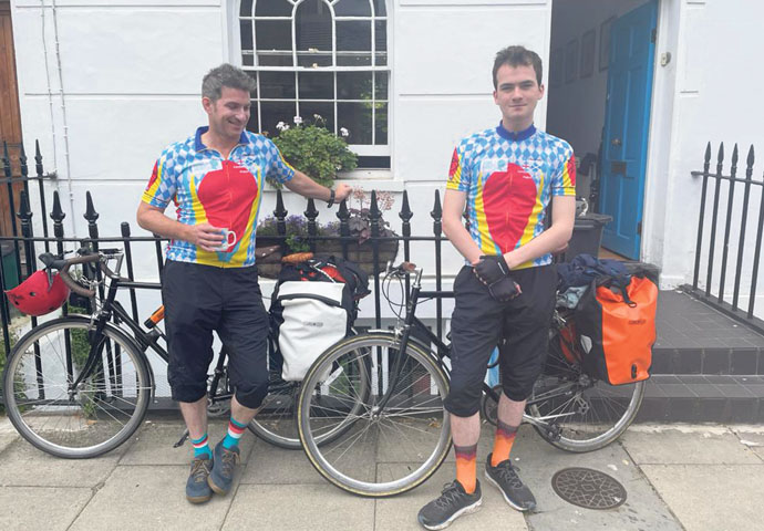 Cycle ride in a good cause Lewis and Alex Thorne
