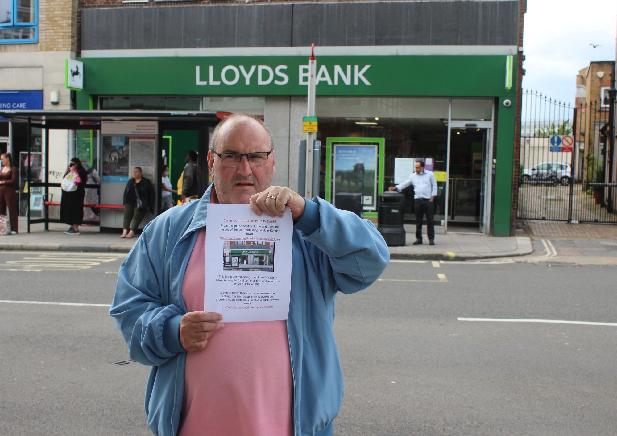 Flower seller’s anger at closure of last bank in the high street