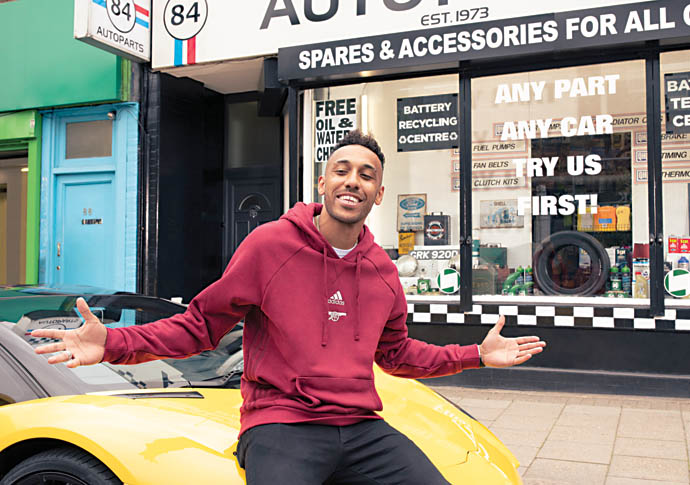 Arsenal video ‘like a lottery win’ for Holloway Road business Pierre-Emerick Aubameyang at Autoparts