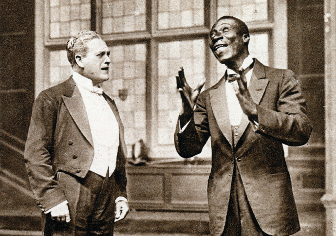The importance of remembering Ernest 'The Dippers' at the Criterion - a farce by Ben Travers - Mr Ernest Trimmingham (1880-1942) is the leader of the band playing for the Dippers. Here he is showing Mr Cyril Maude (in the role of Mr Henry Talboyes) how how to get the hang of syncopated techn