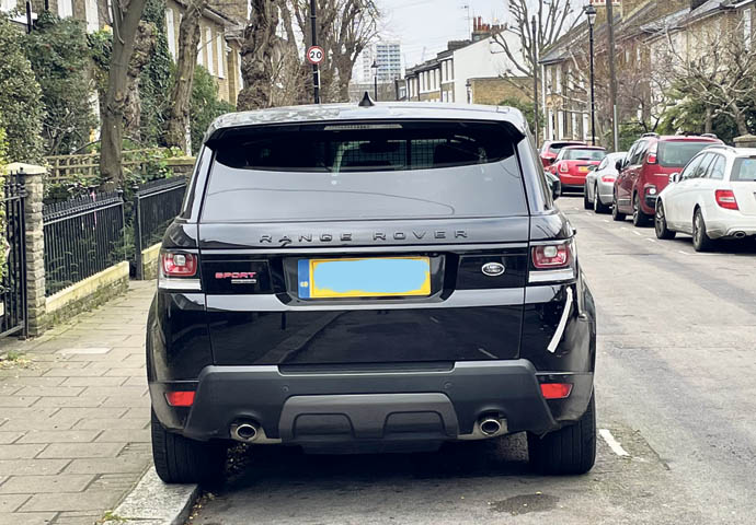 Car on pavement