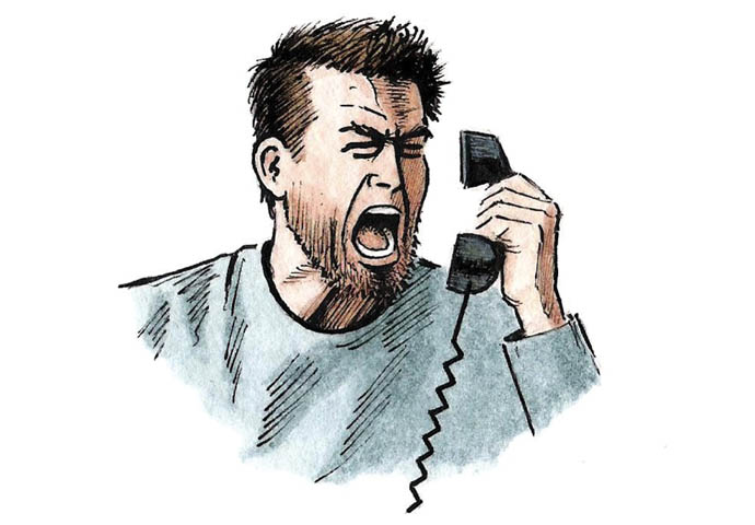 It’s getting better all the time… Phone Queue Cartoon_johnsaderillustration.com