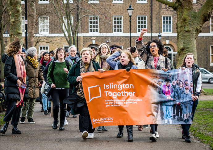 ‘It’s easy to feel jaded by same debate, but we must get angry’ Islington Together Women's Walk