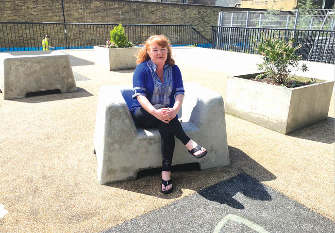 Susie Luke at Braithwaite House outdoor space