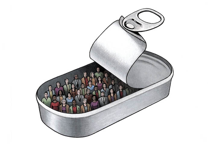 Stop trying to house us like sardines Sardine People_JOHN SADLER