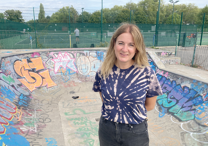 Flipping brilliant! Skate campaign lift-off Beth Anderson at the skate park