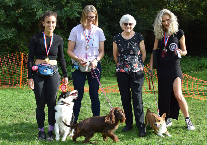 Olympix games and gains! Dogs Catch the ball winners with Cllr Janet Burgess Dog Olympix 2022 Photo S De Pass (441)