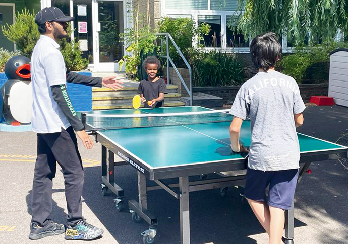 Pro’s pride in healthy, happy school holidays Pro Touch HAF - Table tennis at Gospel Oak School