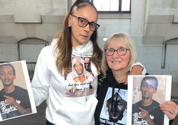 Imani's mother Keetha Allaway with his grandmother Pauline Allaway