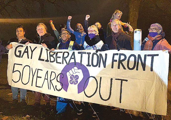 Campaigners on Highury Fields in 2020