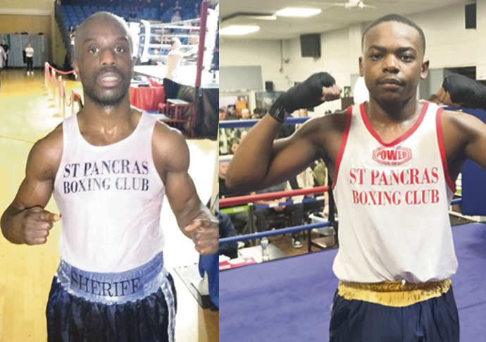 Pair soldier on after beating Army boxers Sherifdeen Lawal (left) and Jermaine Dhliwayo