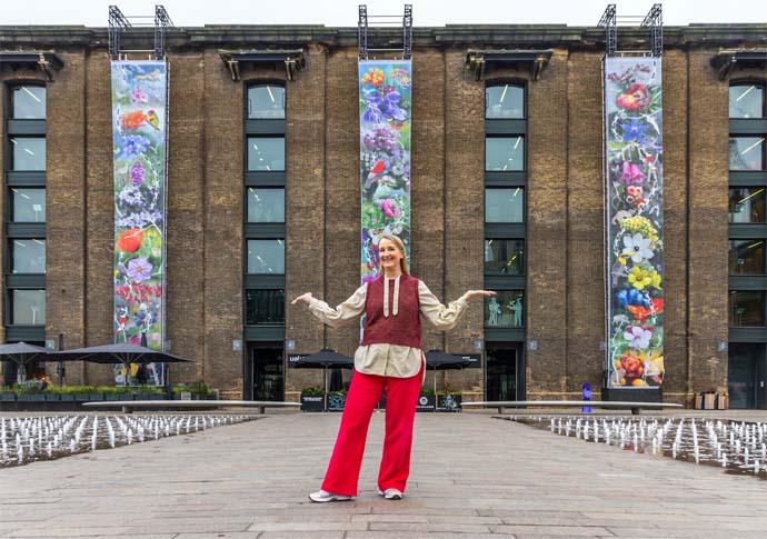 Amazon crime: artist’s 60ft drapes feature lost species Lucy Orta and artwork