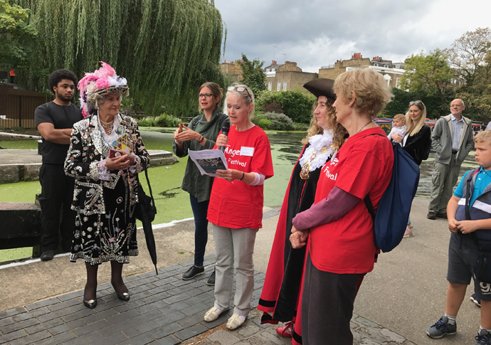 Saved! Canal festival set to go ahead Canal festival Beryl and Sasah with mayor of Islington (I think Una O Halloran) with the Pearly Queen of Islington