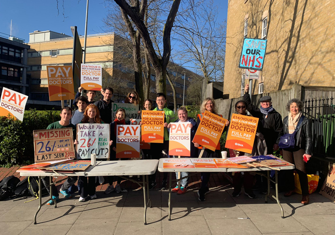 Doctors: ‘Strike is to protect patient safety’ Whittington Picket line picture