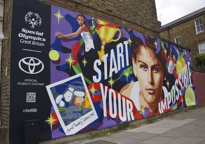 Mural celebrates Special Olympians Lily Mills