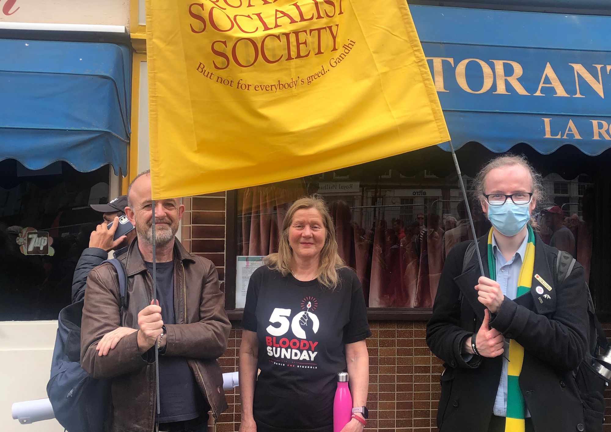 May Day marchers take to the streets quakers