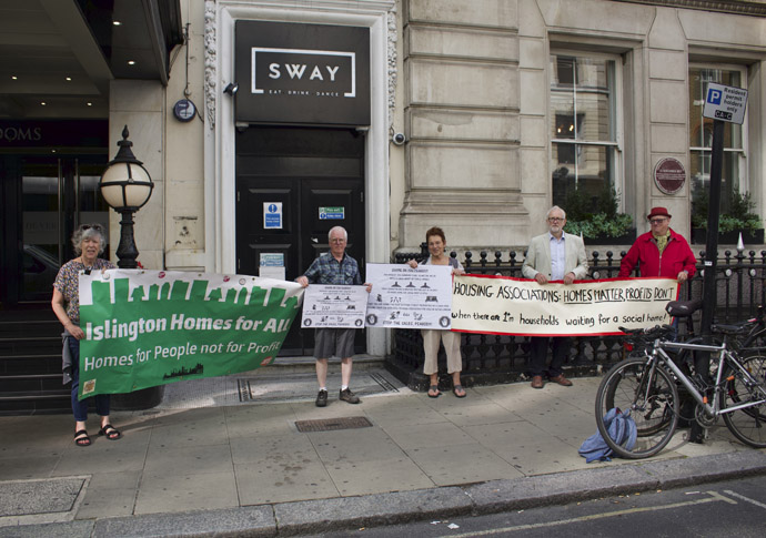Highbury Park flat protest