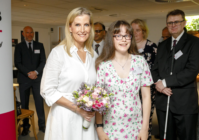 The Duchess of Edinburgh with Kiera Mills 4 an RNIB visually impaired supporter