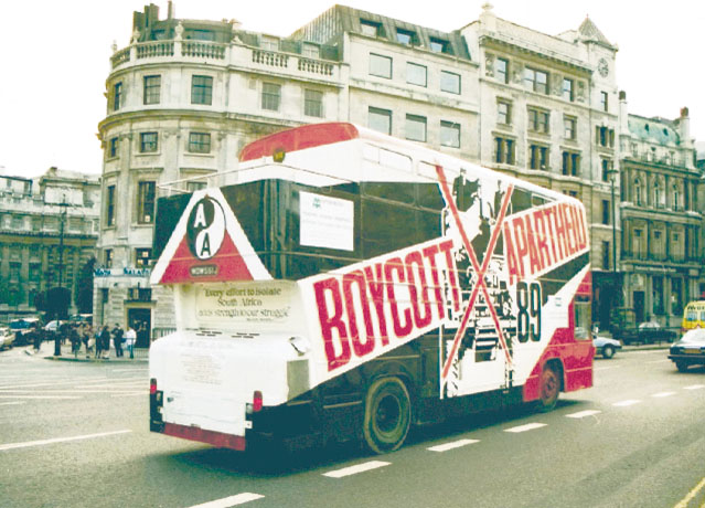Boycott apartheid bus