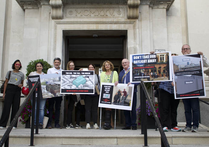 Fitzroy House Protesters outside the town hall