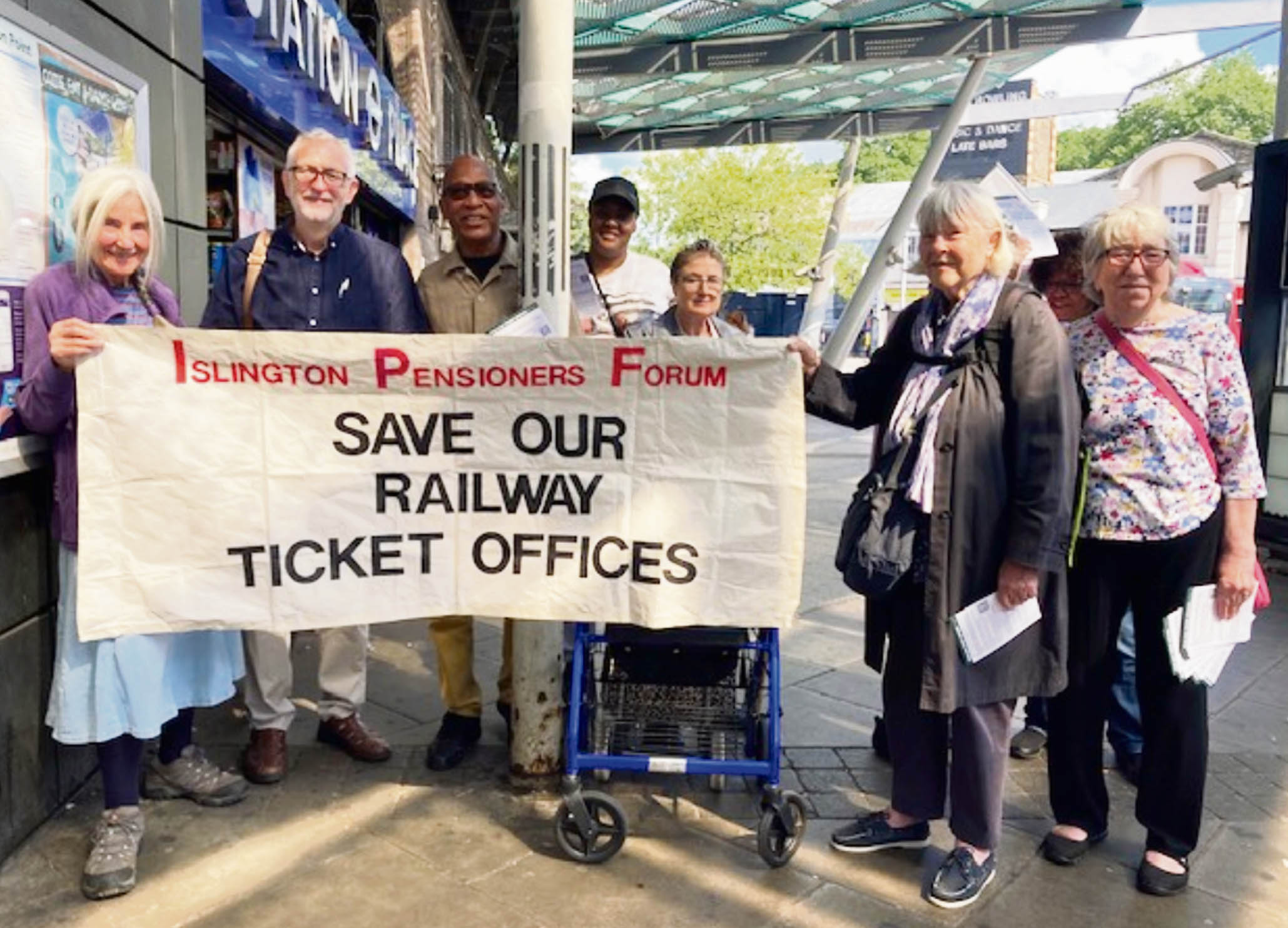 The fight to save rail ticket offices goes on Islington Pensioners’ Forum demonstration