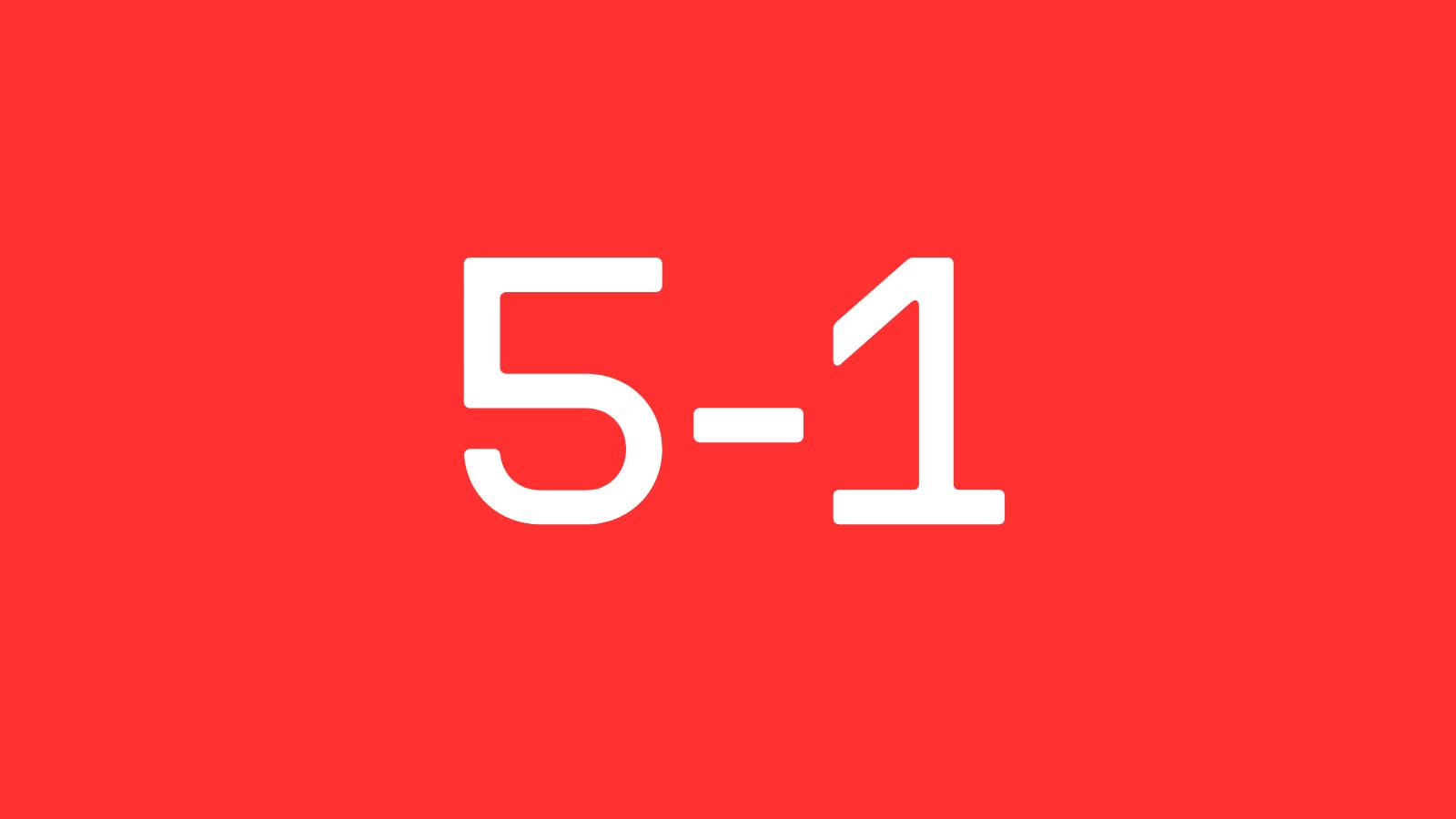 5-1 five one arsenal