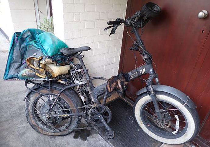 E-bike fire