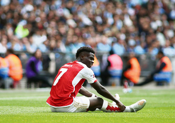 Saka dilemma for boss Arteta FA Community Shiled Final - Arsenal v Manchester City - Wembley Stadium