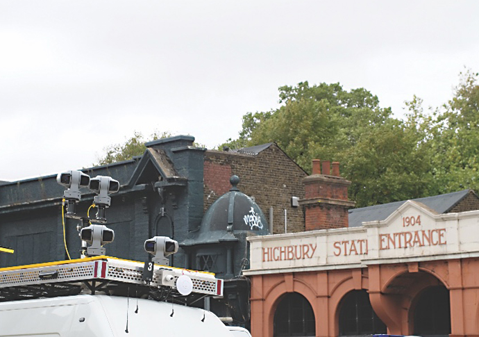 This is Big Brother… you have been detected near the tube stop! Highbury cameras