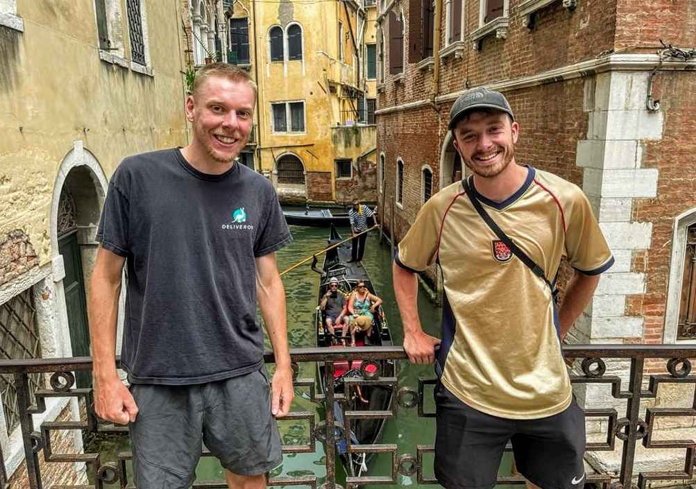 Cyclists: Bangkok or bust! Alain Gorrand and Daniel Cresswell venice