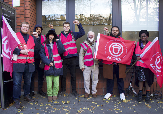 Black mould protest on council’s doorstep Housing Protesters outside Islington Access hub