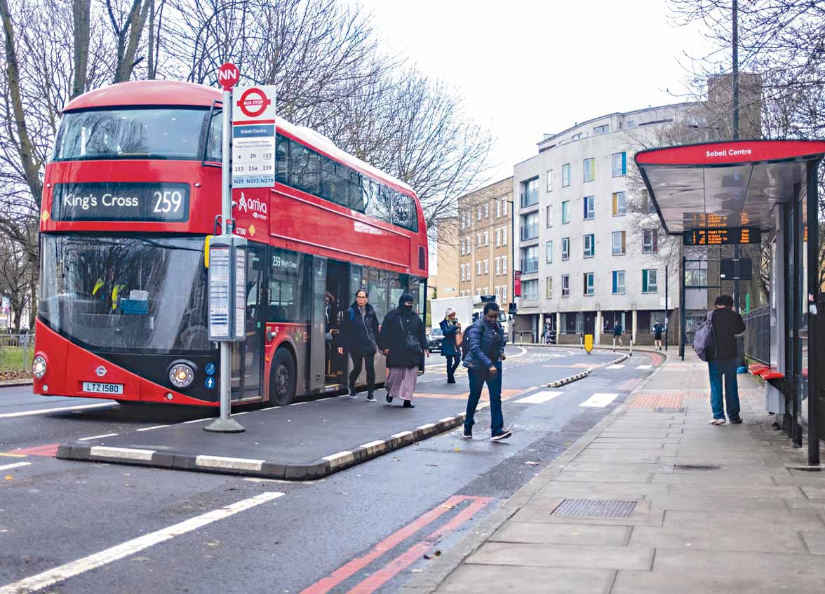 The floating bus stops are dangerous Floating Bus Stop Tollington Road