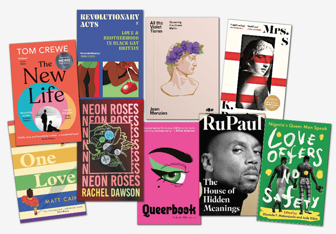 Dive under the covers LGBT books montage