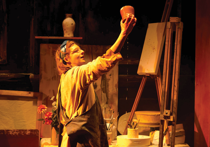 Review: In Clay, at Upstairs at the Gatehouse Rosalind Ford as Marie-Berthe Cazin 2