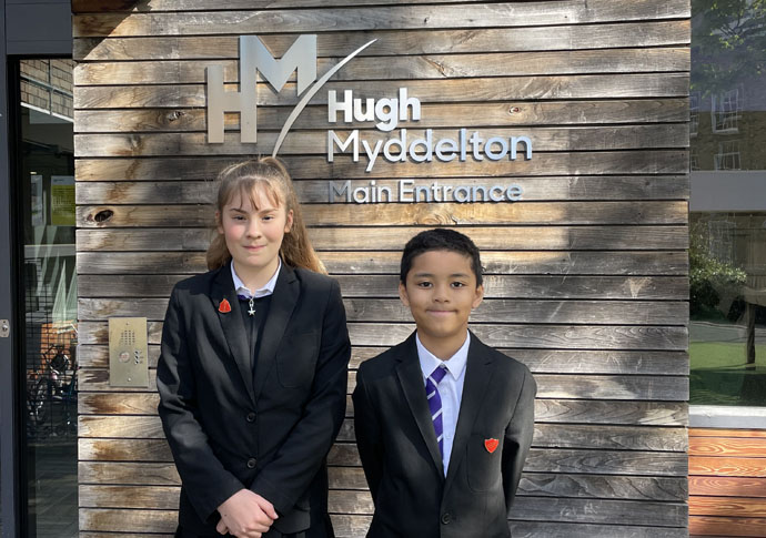 Hugh school arden and noah portrait