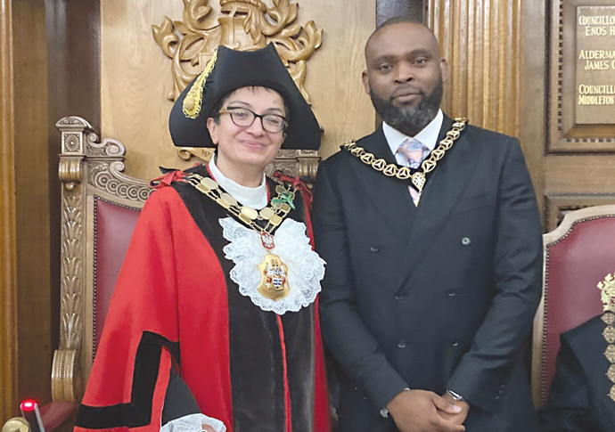 New mayor’s ‘all are welcome’ message Councillor Anjna Khurana with deputy Cllr Jason Jackson