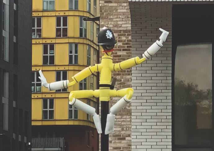 Banksy is terrified of me, says Kit the stick Policeman