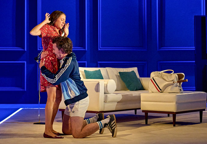 Review: The Real Thing, at Old Vic Theatre The Real Thing_Bel Powley (Annie) and Oliver Johnstone (Max) - credit Manuel Harlan
