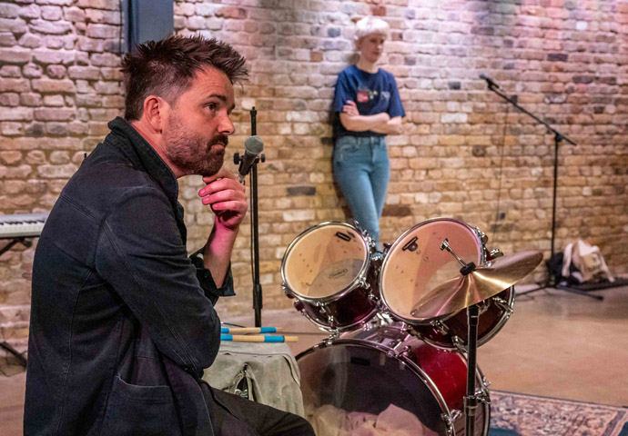 Review: The Band Back Together, Arcola Theatre TBBT Credit: Kate Hockenhull photography - Royce Cronin, Laura