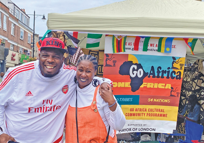 Go Africa founder Anna Nije with Anthony King