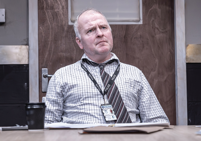 Review: An Interrogation, at Hampstead Theatre Downstairs Colm Gormley photo by Marc Brenner