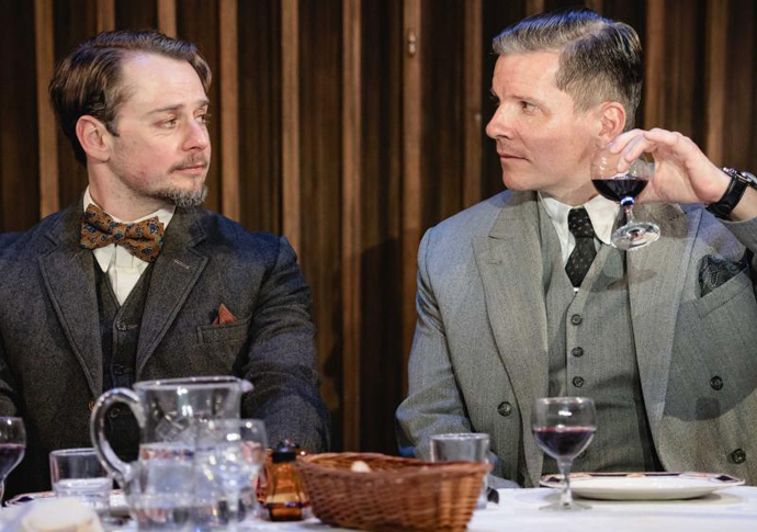 Alexander Waldmann (Joseph Haffmann) and Nigel Harman (Otto Abetz) - credit Mark Senior