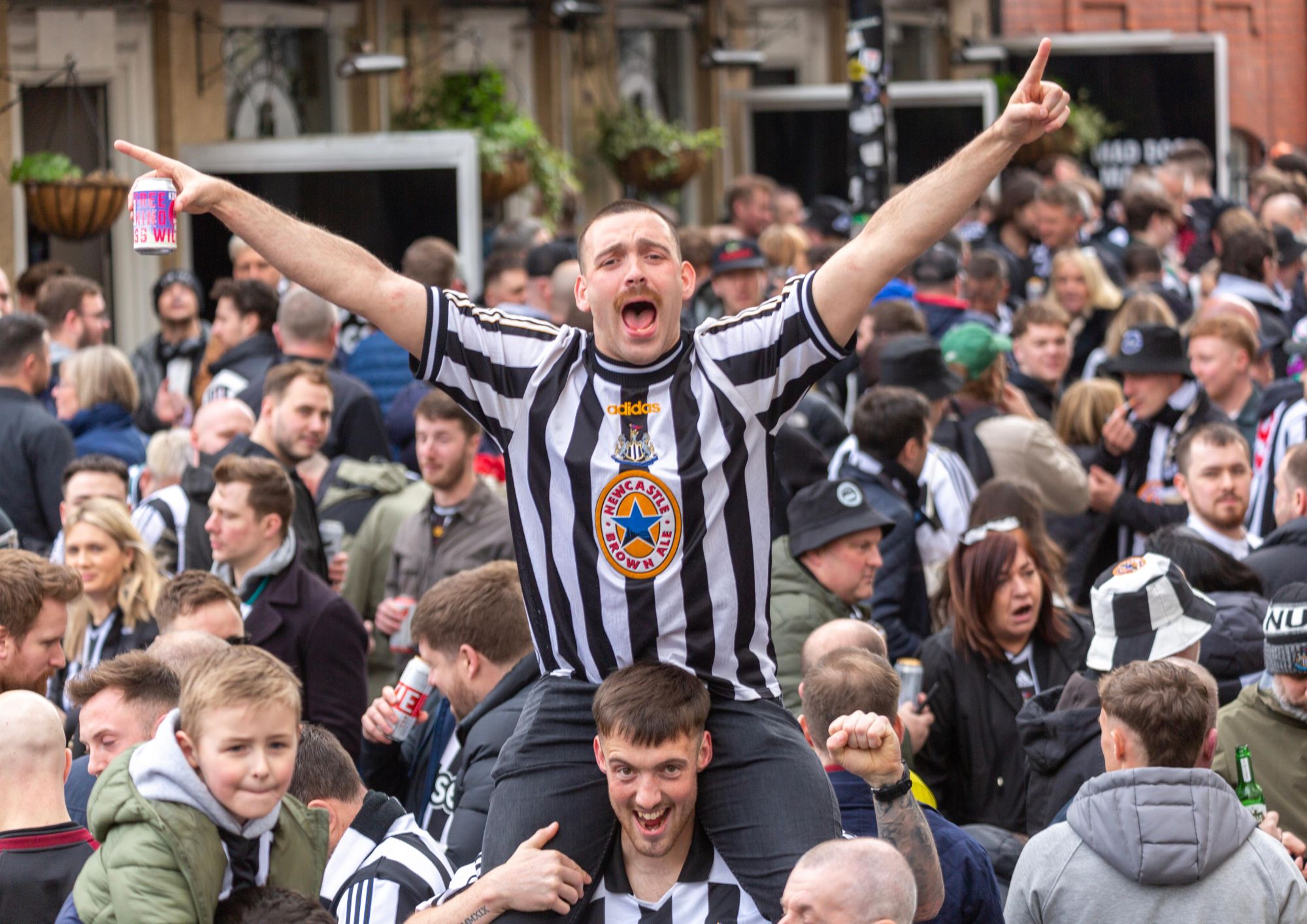 Keep up the noise – this is city life! CREDIT SIMON LAMROCK Newcastle fans (1)