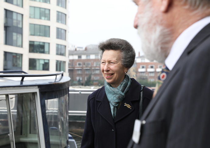 Royal launch for canal museum exhibition Princess Anne